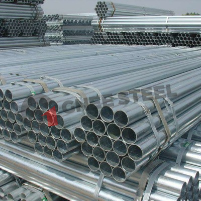 Industrial use of galvanized steel pipes
